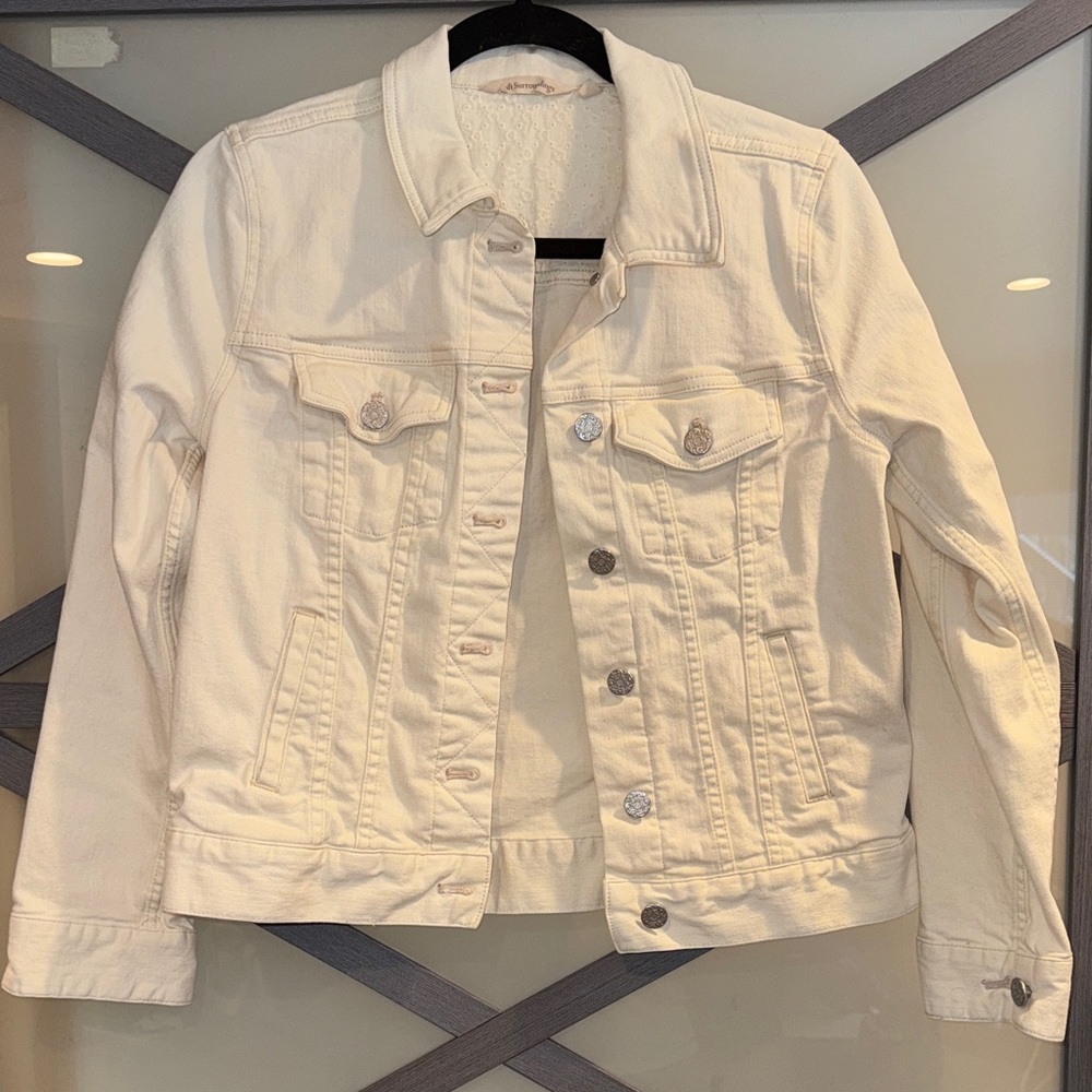 Soft Surroundings Off-White Denim Jacket